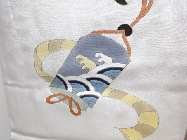  騎馬武者模様紋付男児着物